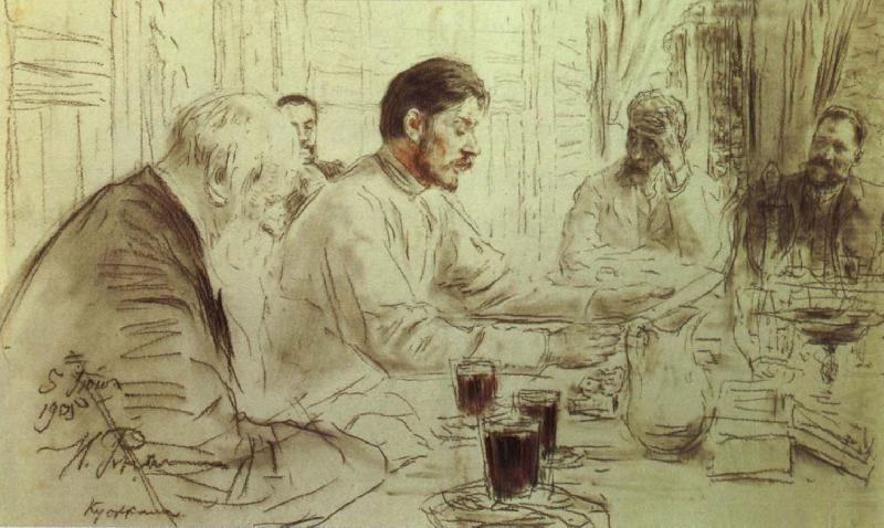 Ilya Repin Repin-s  pencil sketch china oil painting image